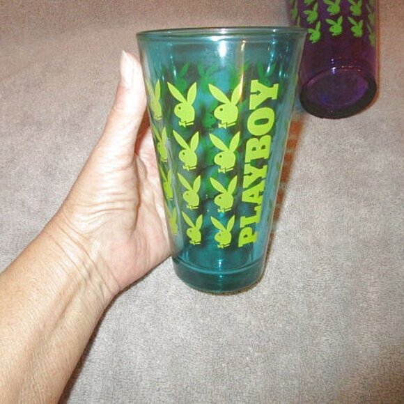 SET Of 2 PLAYBOY BUNNY Highball GLASSES Club TALL Mid Century Modern VINTAGE - Picture 4 of 7